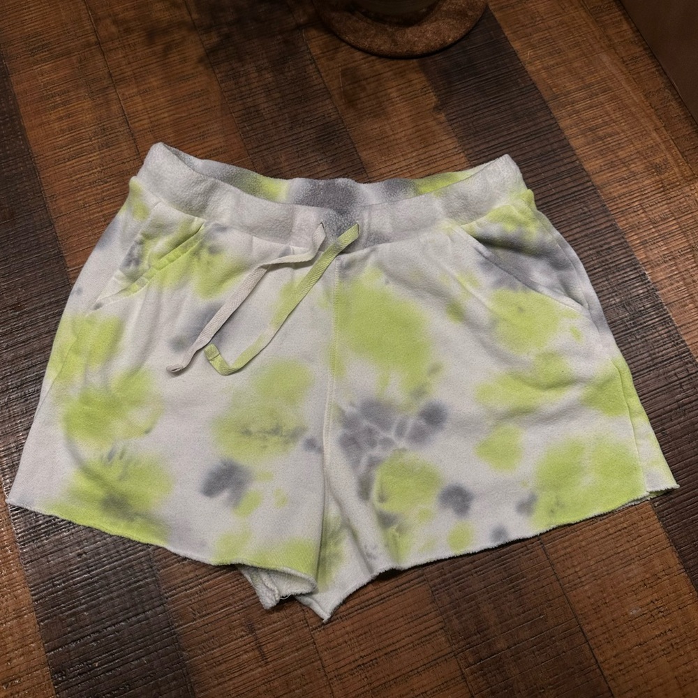 Free People Tie Dye Sherpa Cotton Shorts